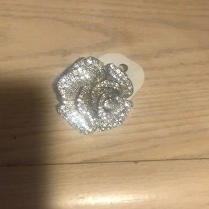 Aldo large bejeweled flower ring